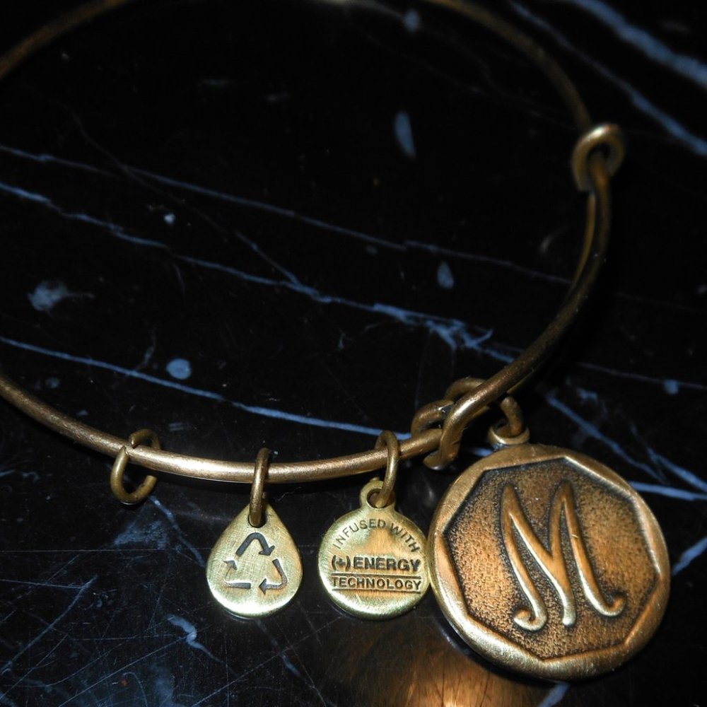 Alex And Ani Letter M Charm Retired Gold Russian B
